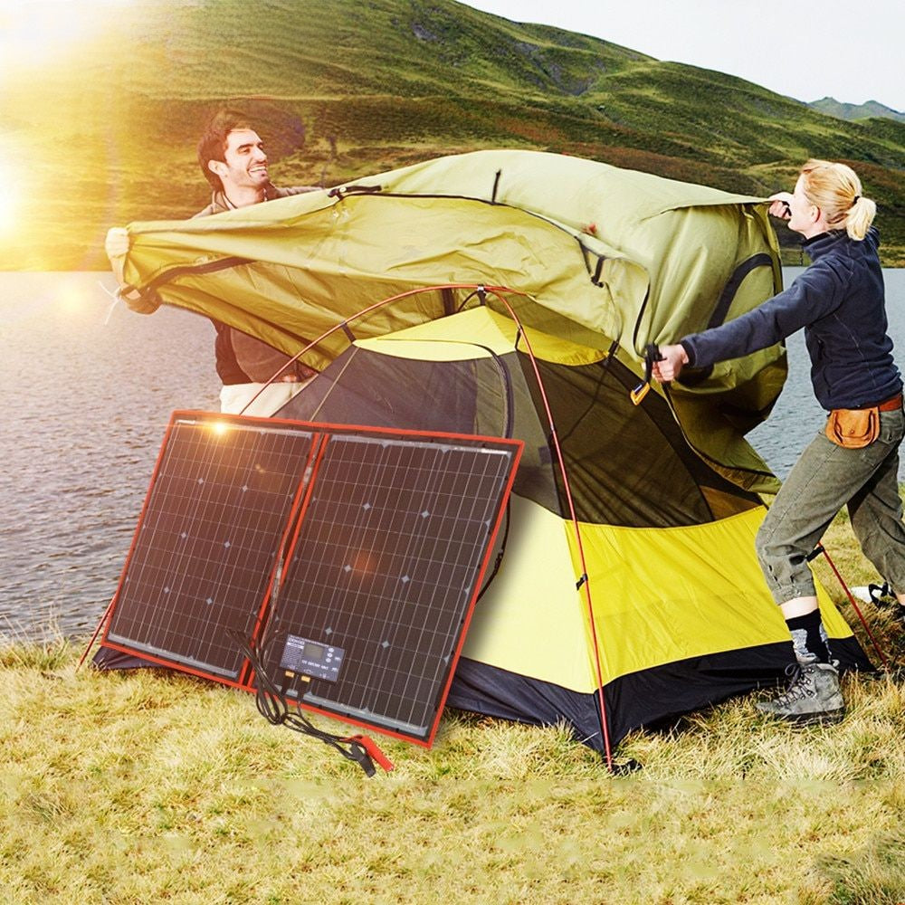 Panneau solaire pliable portatif de 18V 80W 100W 200W avec le panneau solaire Flexible de contrôleur de 12V pour le voyage de Camping de maison