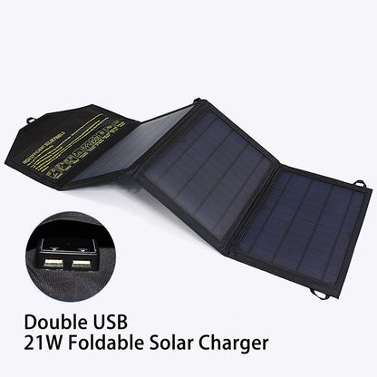 Panneau solaire Portable amélioré 28W 21W 14W, chargeur Double USB 5V 18V DC, panneau solaire pliable pour Camping, Charge de téléphone, batterie externe