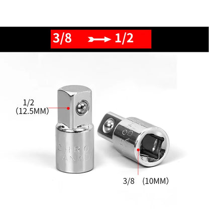 3/8" To 1/4" 1/2 Inch Drive Ratchet Converter Socket Adapter Converter Reducer Air Impact Socket Wrench Adapter Hand Repair Tool