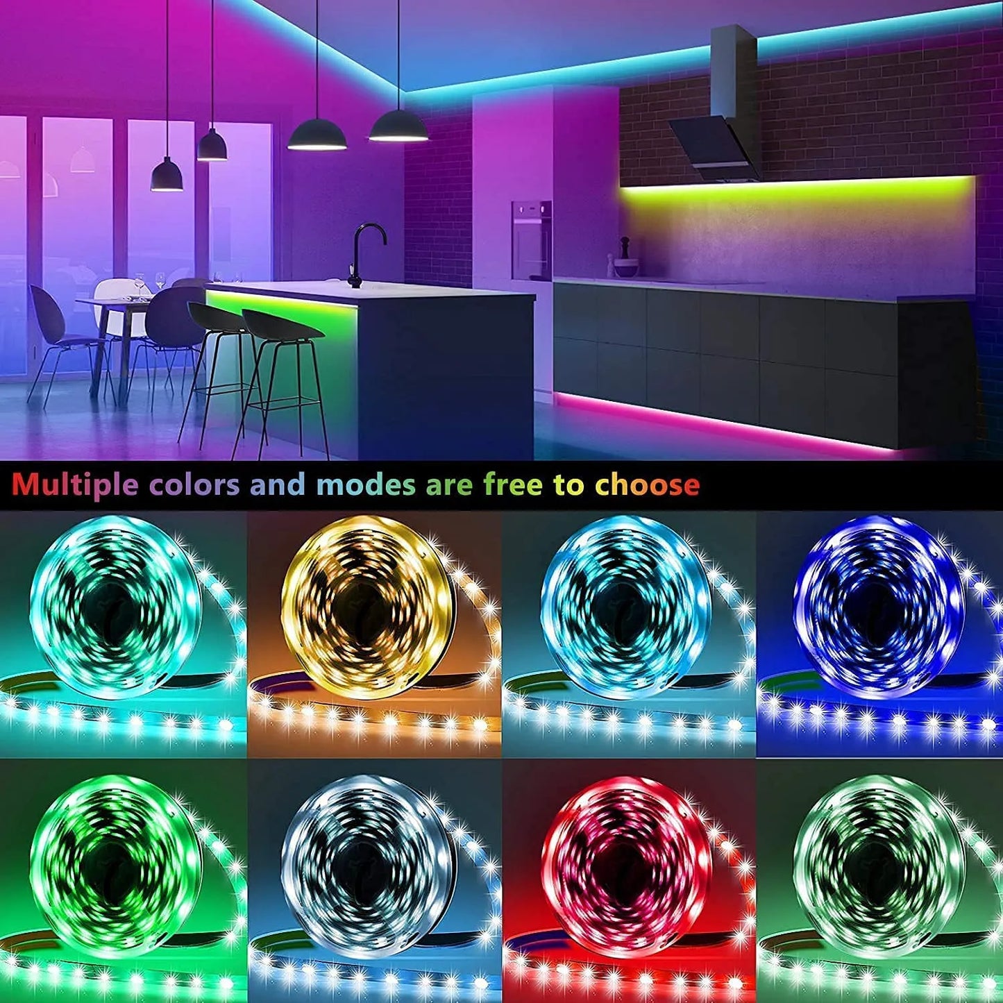 ColorRGB, Led Strip Ligting, 16 Million Colors with App Control