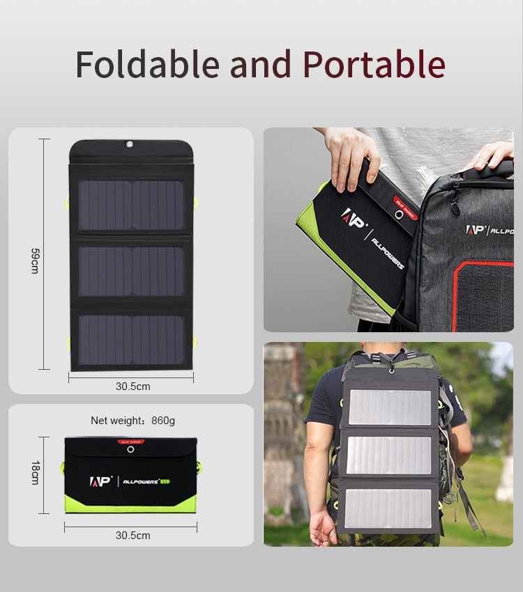 Солнечная панель, встроенная батарея емкостью 10000 мАч, портативное солнечное зарядное устройство, водонепроницаемая солнечная батарея для мобильного телефона на открытом воздухе
