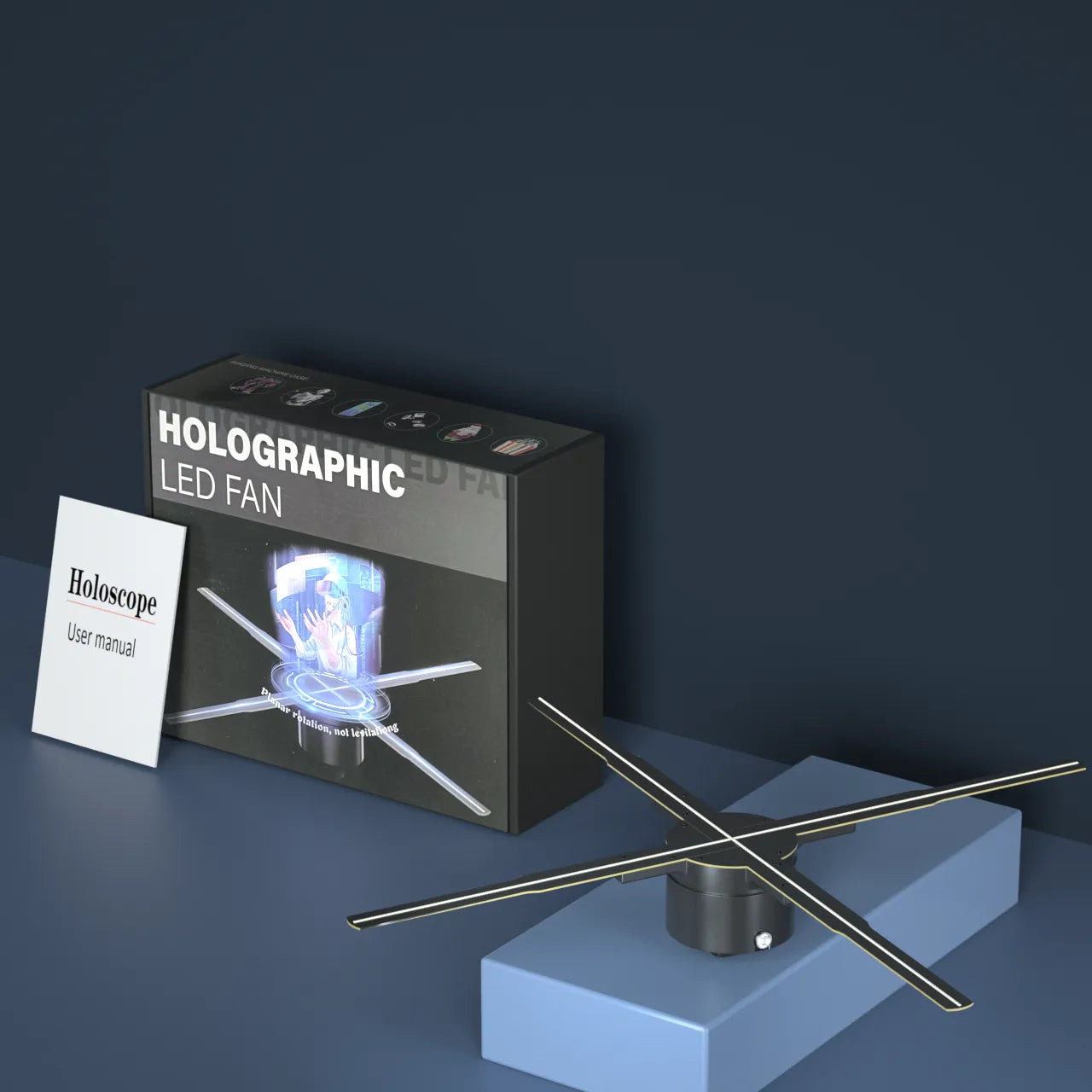 Machine de publicité 3D pour ventilateur holographique