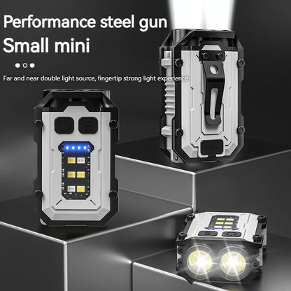 Mini porte-clés portable à LED, lampe de poche haute luminosité