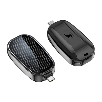 Портативное солнечное зарядное устройство для телефона 1200 мАч, компактный внешний аккумулятор, мини-брелок, внешний аккумулятор, маленький для телефона TYPE-C, аварийное резервное питание