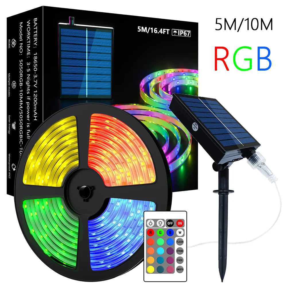 Солнечная светодиодная лампа RGB