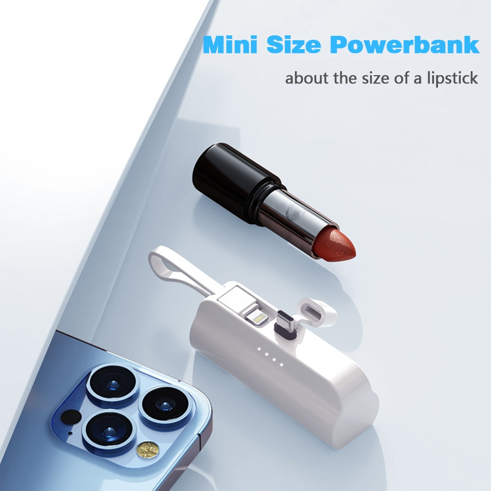 Batterie externe 5000mAh câble intégré Mini PowerBank batterie externe chargeur Portable pour iPhone Samsung Xiaomi banques d'alimentation de rechange