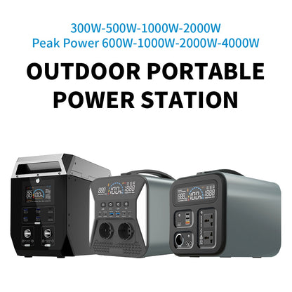 1000W Portable Power Station Charging Solar Generator External Batteries 220V Energy Storage Supply Outdoor Camping Campervan RV
