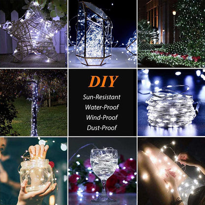 32m 22m 7m LED Solar Light Outdoor Fairy Garland String Light Waterproof Garden Festoon Lamp Christmas Yard Patio Party Decor