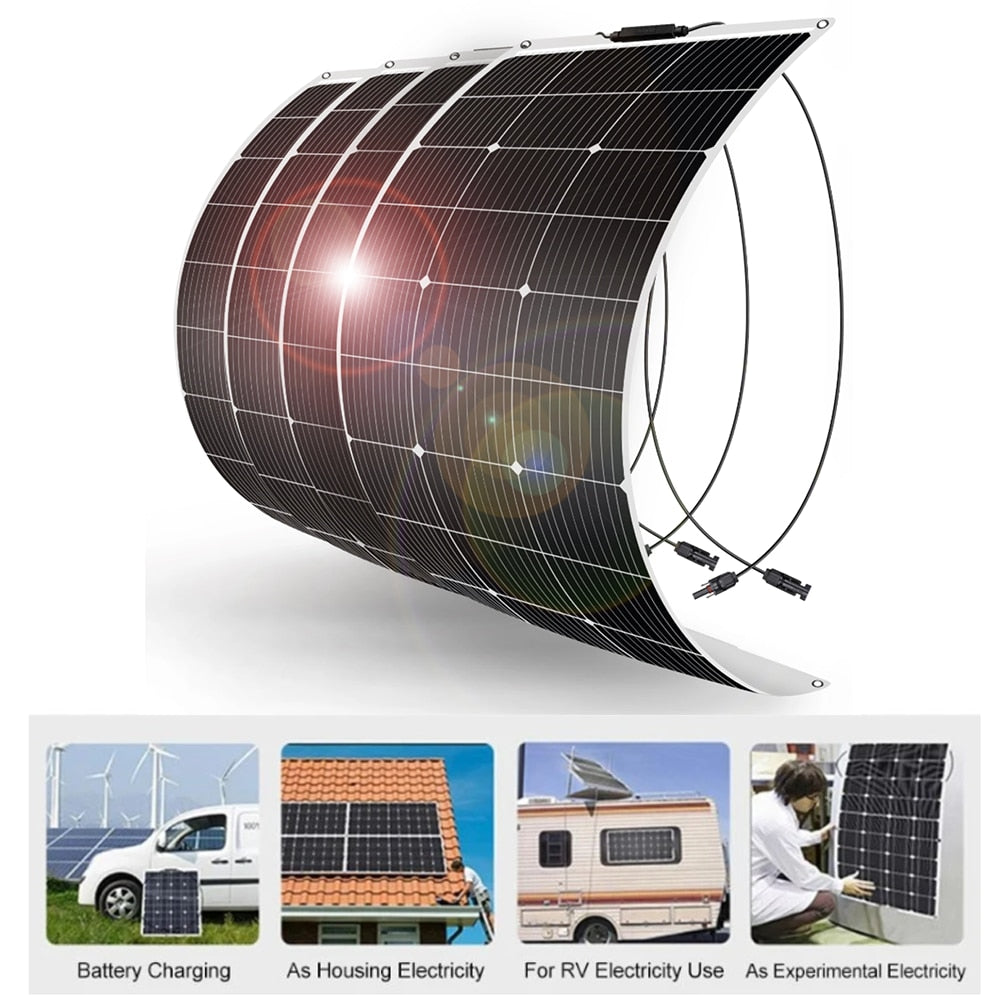 Солнечная энергетическая система мощностью 2000 Вт для дома, полный комплект с солнечной панелью 100 Вт, 200 Вт, 400 Вт, зарядной батареей ConWh LFP 30 А