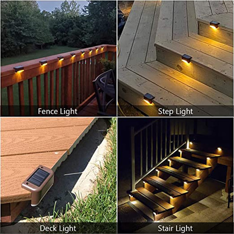 Lampe solaire LED blanche chaude, imperméable, luminaire décoratif d'extérieur, idéal pour un jardin, un balcon, un Patio, des escaliers ou une clôture