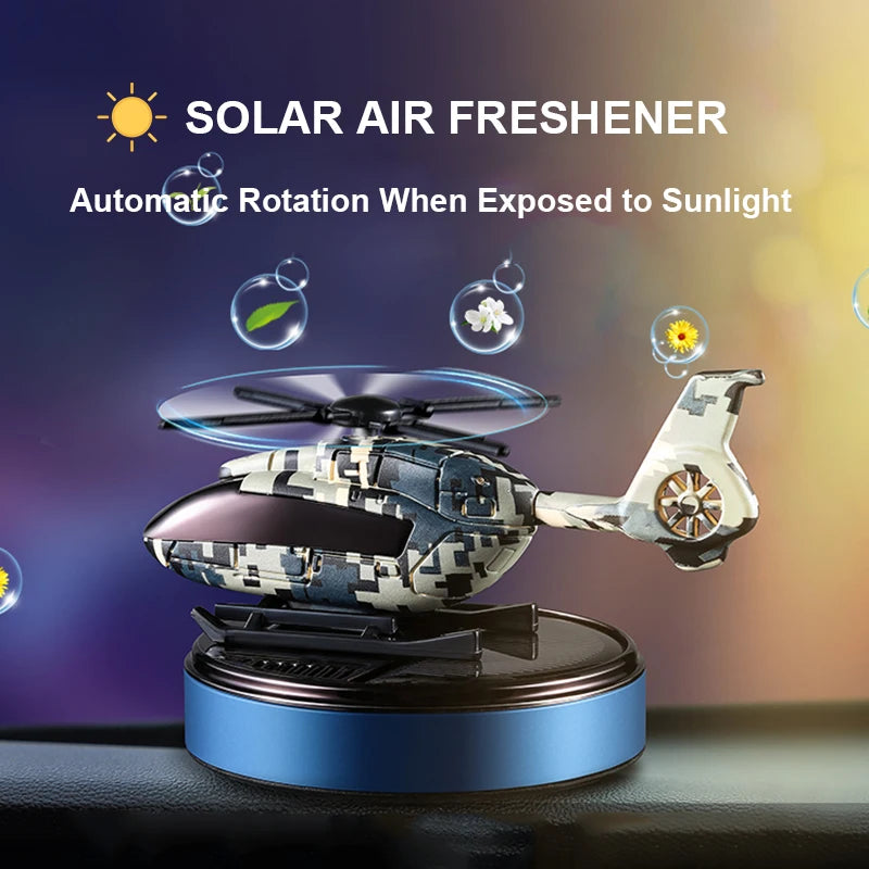 Car Solar Air Fresheer Automatic Rotation Essential Oil Diffuser