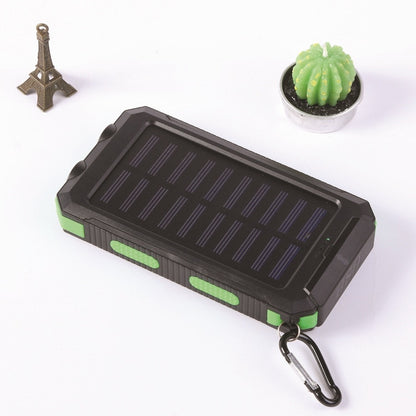 Portable Solar Power Bank Powerful Charging Powerbank External Battery Charger Strong Light LDE Light for All Smartphones 20000