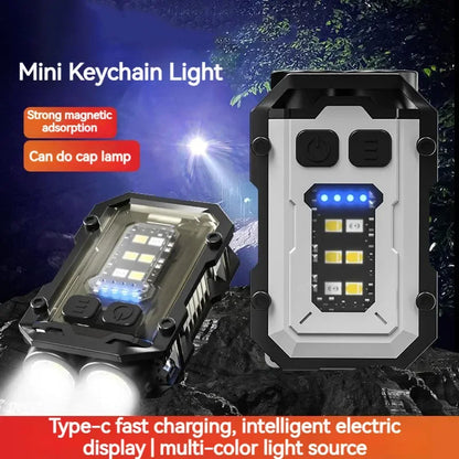 Портативный мини-брелок для ключей, светодиодный яркий фонарик