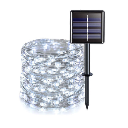 Guirlande lumineuse solaire d'extérieur, 300/200/100/50 LED, féerique, 8 modes, jardin, cour, arbre, fête de noël, lampe étanche en fil de cuivre