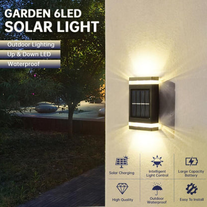 Настенный светильник на солнечных батареях, уличный водонепроницаемый светильник на солнечной энергии, освещающий вверх и вниз, украшение для дома, сада и двора, уличные солнечные лучи