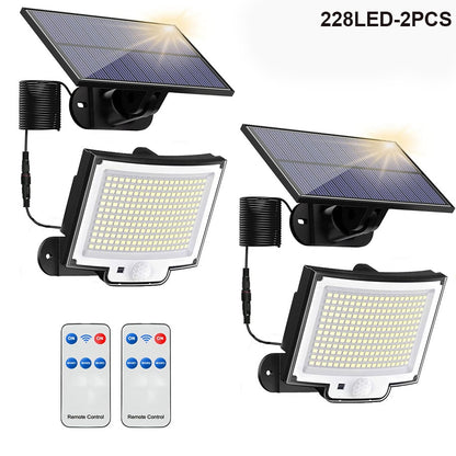 106/318 LED Solar Light Outdoor 328 LED Spotlights IP65 Waterproof Motion Sensor Human Solar Flood Security Lights 3 Modes