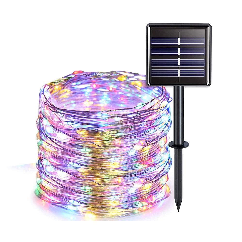 Outdoor Solar String Light 300/200/100/50 LED Fairy Garland 8 Mode Garden Yard Tree Christmas Party Waterproof Copper Wire Lamp