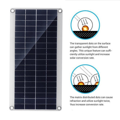 Гибкая солнечная панель 30 Вт, солнечные батареи для автомобиля, лодки, дома на крыше, фургона, кемпинга, солнечная батарея, модуль солнечного контроллера 10А