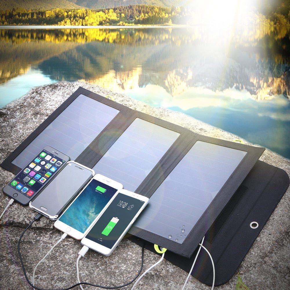 Panneau solaire intégré, batterie 10000mAh, chargeur solaire Portable, étanche, pour téléphone Portable en extérieur