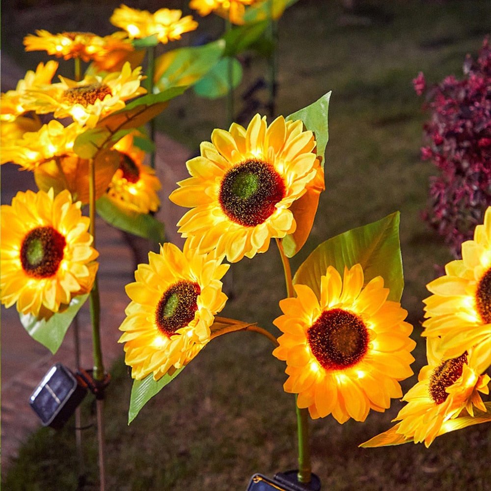 LED Solar Simulation Sunflower Lights