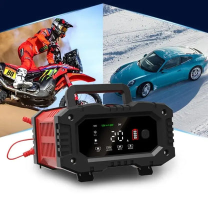 Chargeur de batterie intelligent pour moto et voiture 20A/10A