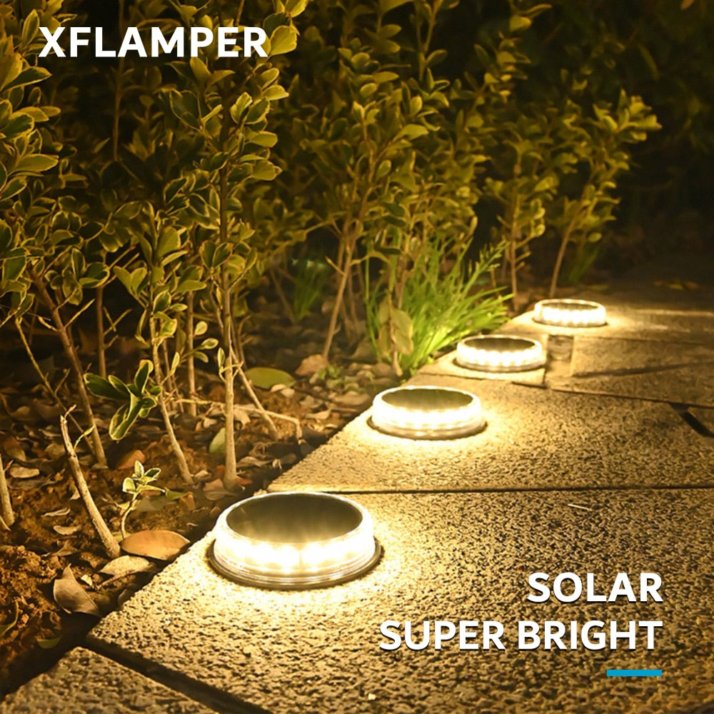 4 pièces LED très brillante lumière de voie solaire extérieure IP65 étanche 3.7V 1200mAH lampe au sol pour la décoration de jardin