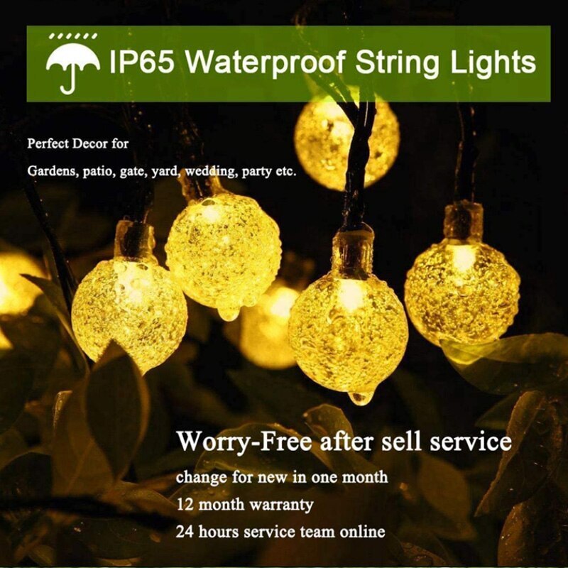 LED String Light Solar Fairy Lights